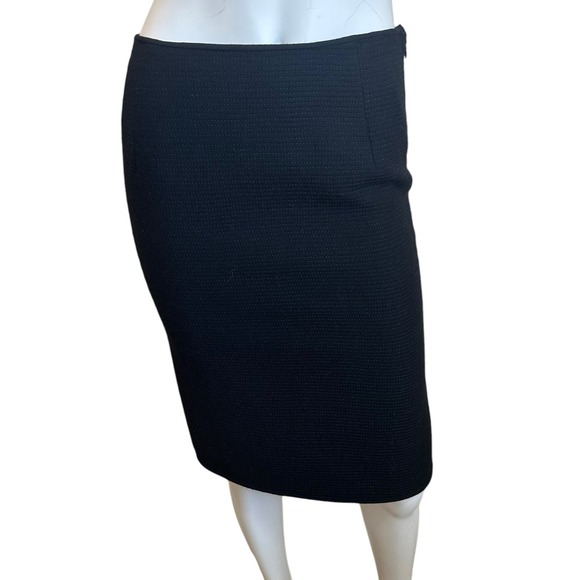 Mary McFadden Couture Black Pencil Skirt sz XS/S
